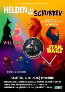Mottoshow Helden und Schurken Plakat 2026