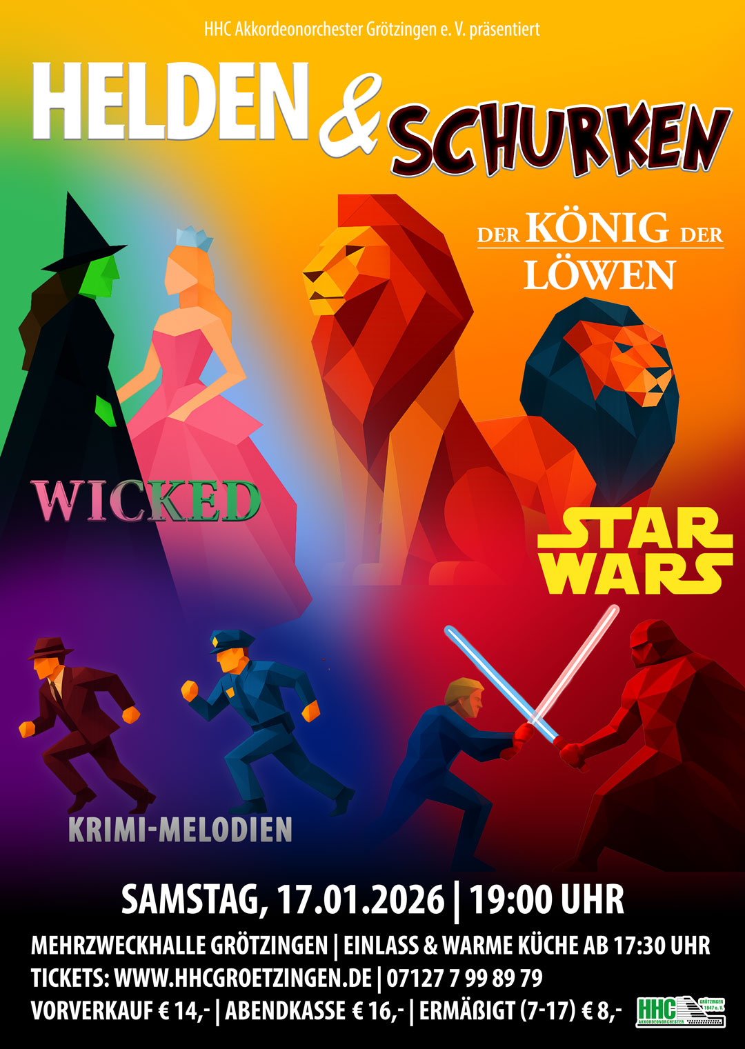 Mottoshow Helden und Schurken Plakat 2026